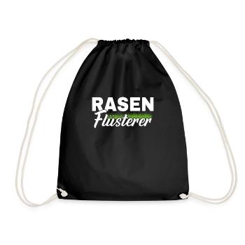 Rasenflüsterer Platzwart Greenkeeper Hobbygärtner - Turnbeutel - Schwarz - Vorne
