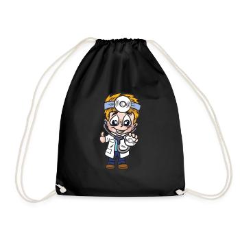 Pédiatre pédiatrique médecin avec stéthoscope humour - Sac de sport léger - noir - Devant