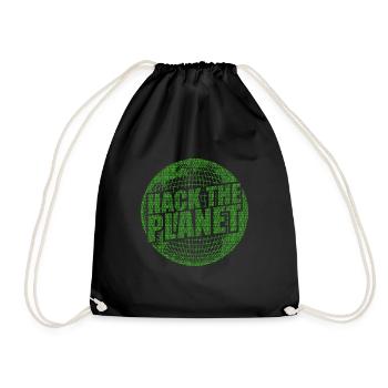 Hack the planet - Drawstring Bag - black - Front