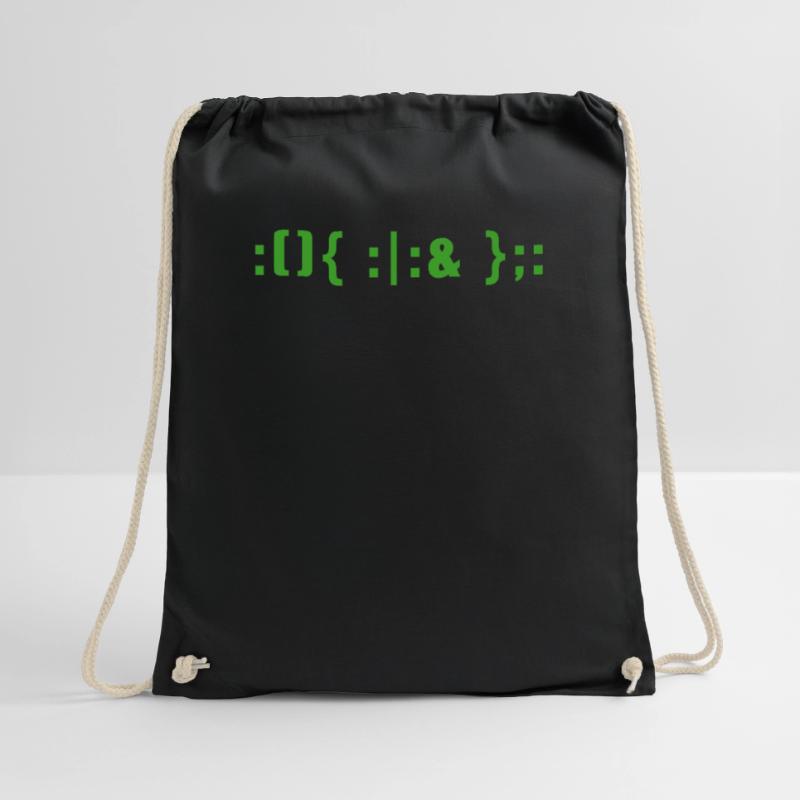 Hacker Fork Bomb Linux Bash command programmer Drawstring Bag