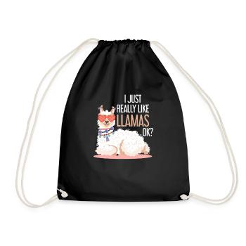 lama - Drawstring Bag - black - Front