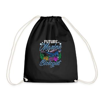 Mignon &Drôle futur biologiste marin Biologie - Sac de sport léger - noir - Devant