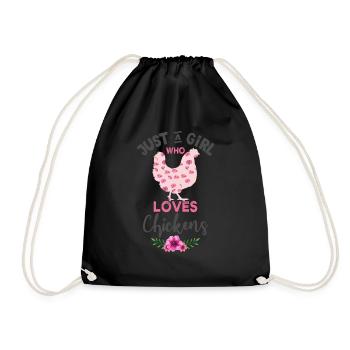 Chicken - Drawstring Bag - black - Front