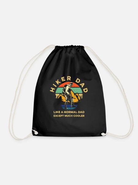 Wanderer Papa Shirt - Wanderer Papa Geschenk - Bergwandern - Turnbeutel - Schwarz