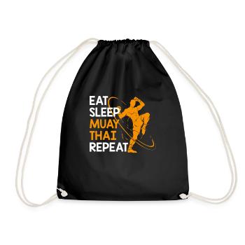 Muay Thai - Drawstring Bag - black - Front