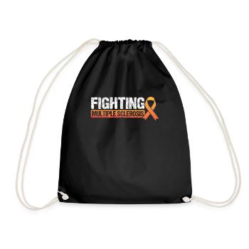 Fighting MS Multiple Sclerosis Awareness - Drawstring Bag - black - Front