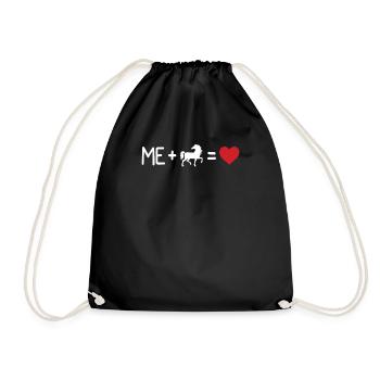 Cheval chevaux mignon équitation cadeau idée cadeau - Sac de sport léger - noir - Devant