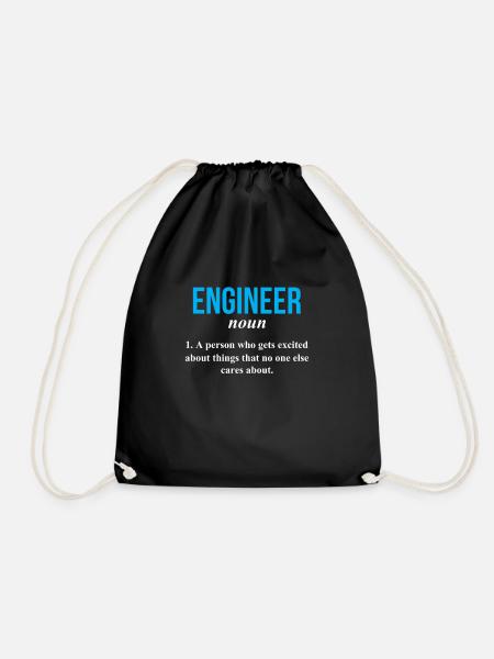 Geschenke für Ingenieure Diplom-Ingenieure - Turnbeutel - Schwarz