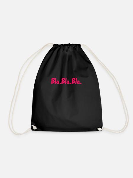 Bla Bla Bla - Turnbeutel - Schwarz