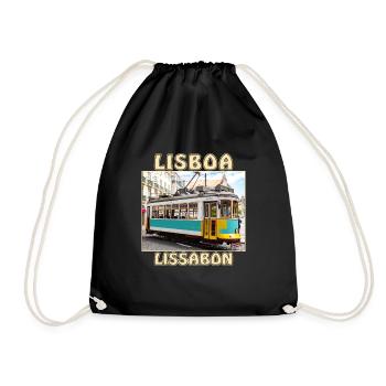 Lisboa tram Lisbon - Drawstring Bag - black - Front