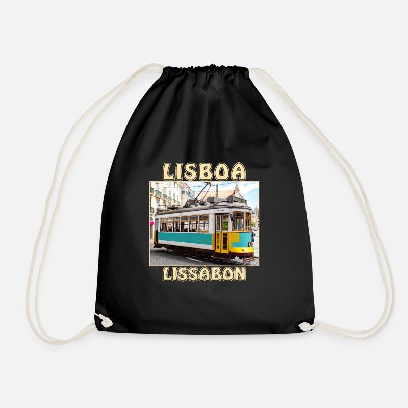 Lisboa Strassenbahn Lissabon - Turnbeutel - Schwarz