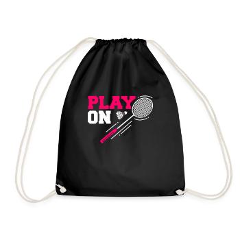 badminton - Drawstring Bag - black - Front