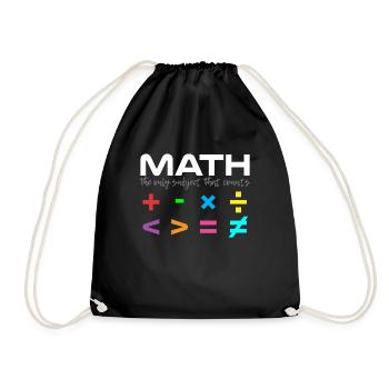 Mathe Mathematik Mathematiker Zahlen Formeln - Turnbeutel - Schwarz - Vorne