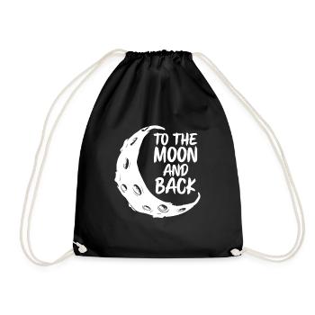 To The Moon And Back - Drawstring Bag - black - Front
