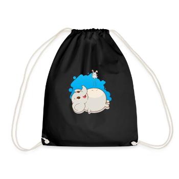 Sauter la souris sur l'éléphant - Sac de sport léger - noir - Devant