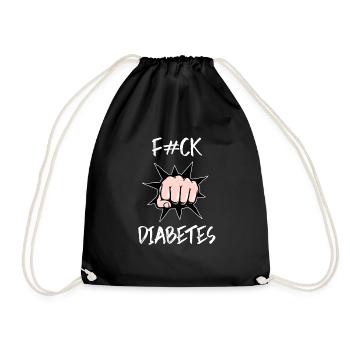 Diabetes Inspiration Tshirt Insulin Geschenk - Turnbeutel - Schwarz - Vorne