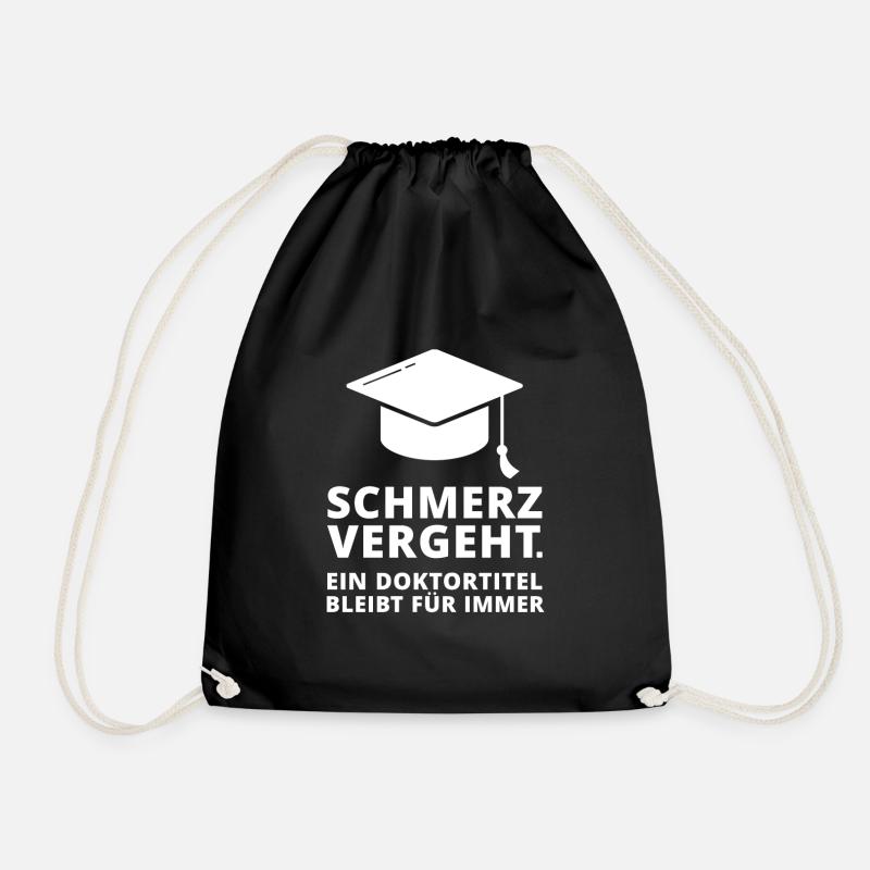 Doktortitel Doktor Promotion Promovieren Geschenk - Turnbeutel - Schwarz