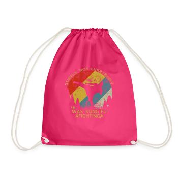 kung fu - Drawstring Bag - fuchsia - Front