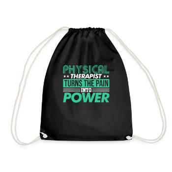 Physical Therapist Turns the pain into power - Sac de sport léger - noir - Devant