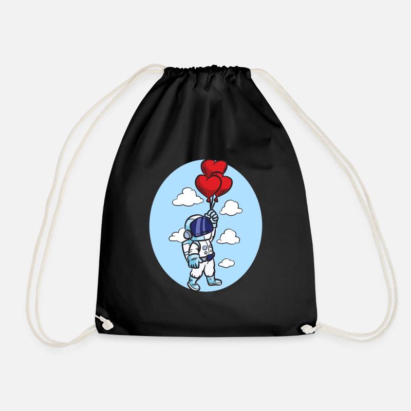 ASTRONAUT HEART BALLON - Turnbeutel - Schwarz