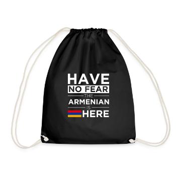 N'ayez pas peur L'Arménien est ici Fierté - Sac de sport léger - noir - Devant