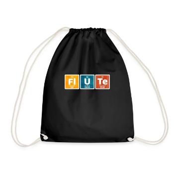 flute - Drawstring Bag - black - Front