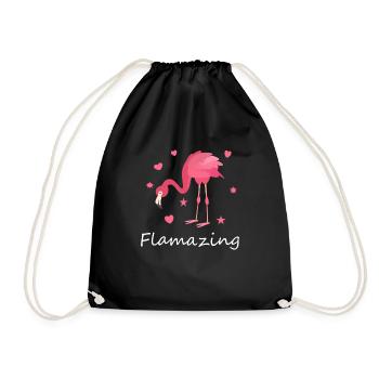 lustiger Spruch Sprüche Witziges Geschenk - Turnbeutel - Schwarz - Vorne