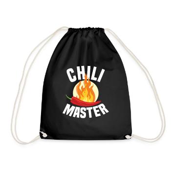 Chili Master Chilli Spicy Food Gift Scoville - Drawstring Bag - black - Front