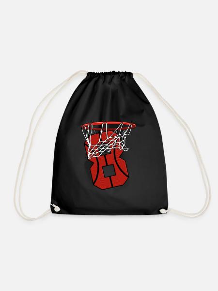 8 Jahre Basketball Geburtstag - Bball - Turnbeutel - Schwarz