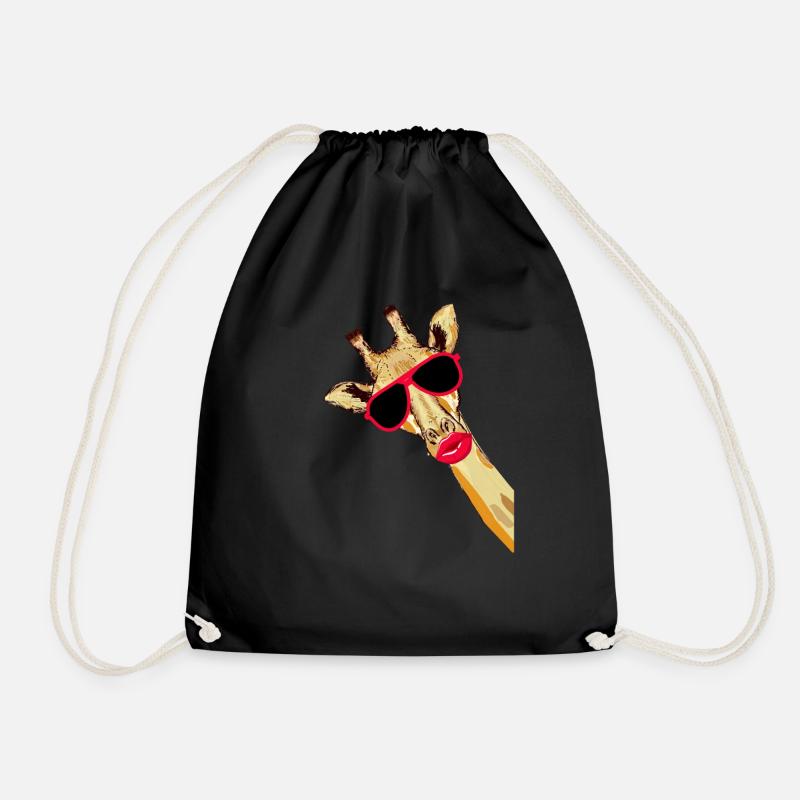 Giraffe Fun für Damen und Mädchen - Turnbeutel - Schwarz