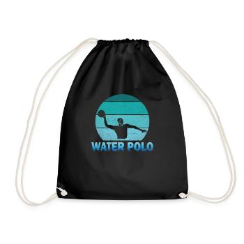 Water polo water polo player water polo gift - Drawstring Bag - black - Front