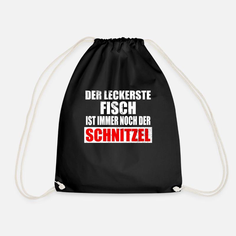 Schnitzel Schweineschnitzel Schnitzelklopfer Shirt - Turnbeutel - Schwarz