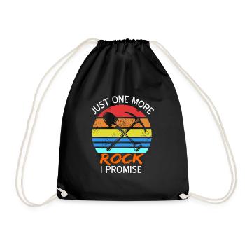 Just one last stone - archeology - Drawstring Bag - black - Front
