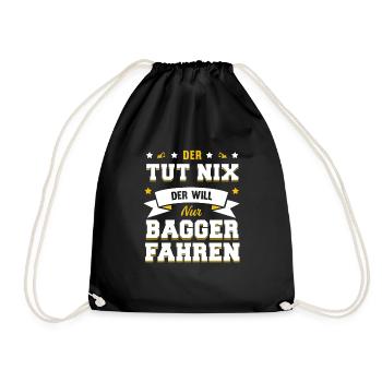 Bagger - Turnbeutel - Schwarz - Vorne