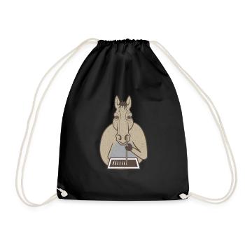 Keta Ketamine Horse Drug Party Festival Outfit - Drawstring Bag - black - Front