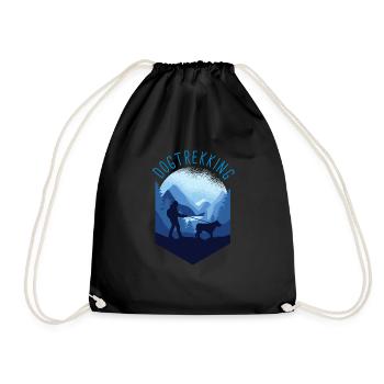 Dogtrekking randonnée avec chien canicross cadeau - Sac de sport léger - noir - Devant