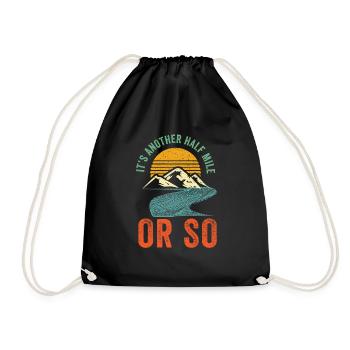 Chemise de randonnée drôle - Chemise de randonnée unique - Randonnée - Sac de sport léger - noir - Devant