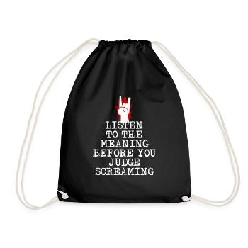 Rock and heavy metal Fan - Drawstring Bag - black - Front