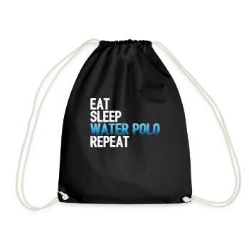 Water polo water polo water polo player gift - Drawstring Bag - black - Front