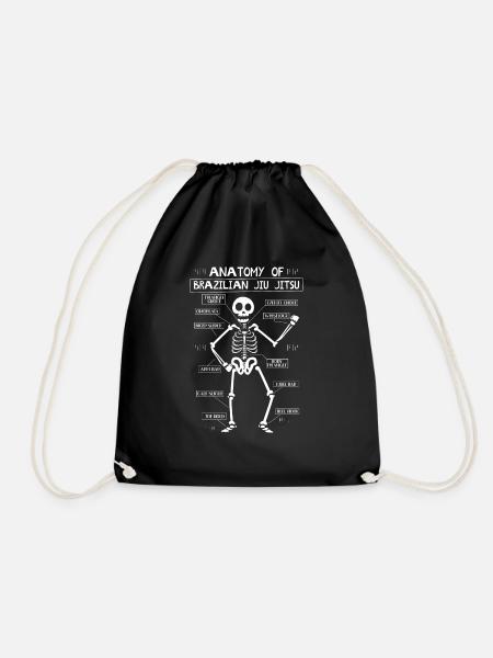 MMA Grappling Geschenk Anatomie von BJJ Brazilian Jiu - Turnbeutel - Schwarz