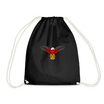 Deutscher Adler - Deutschland Flagge - Turnbeutel - Schwarz - Vorne