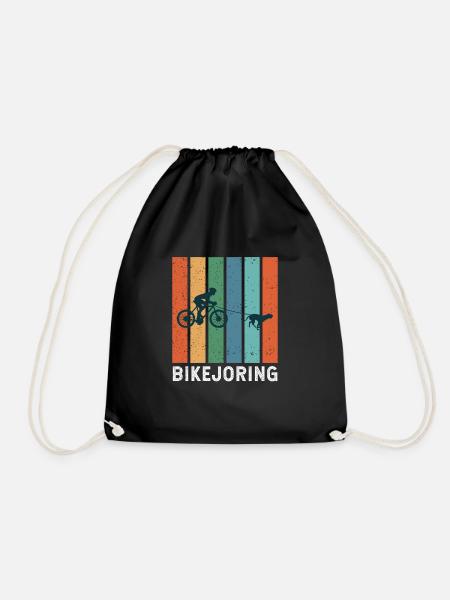 Bikejöring Zughundesport Hundesport Geschenkidee - Turnbeutel - Schwarz