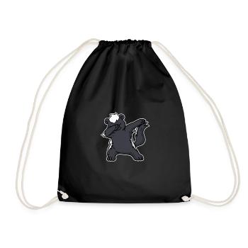 Lustiges Dabbing Dachs Geschenk - Turnbeutel - Schwarz - Vorne