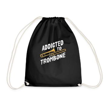Trombone trombone - Drawstring Bag - black - Front