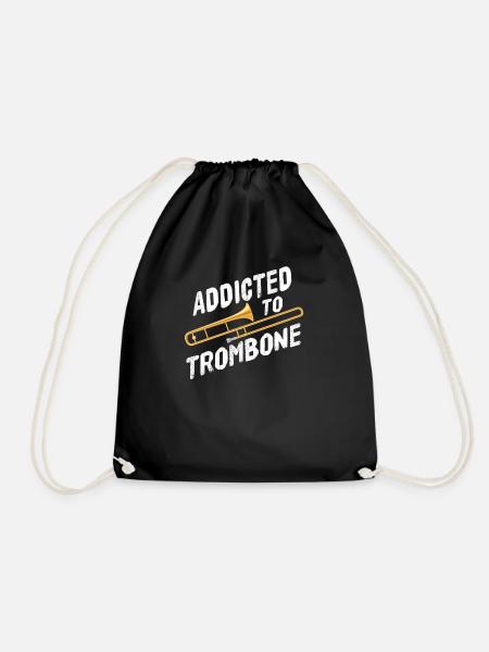 Trombone trombone - Drawstring Bag - black