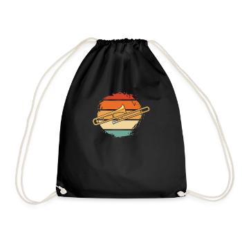 Trombone trombone - Drawstring Bag - black - Front