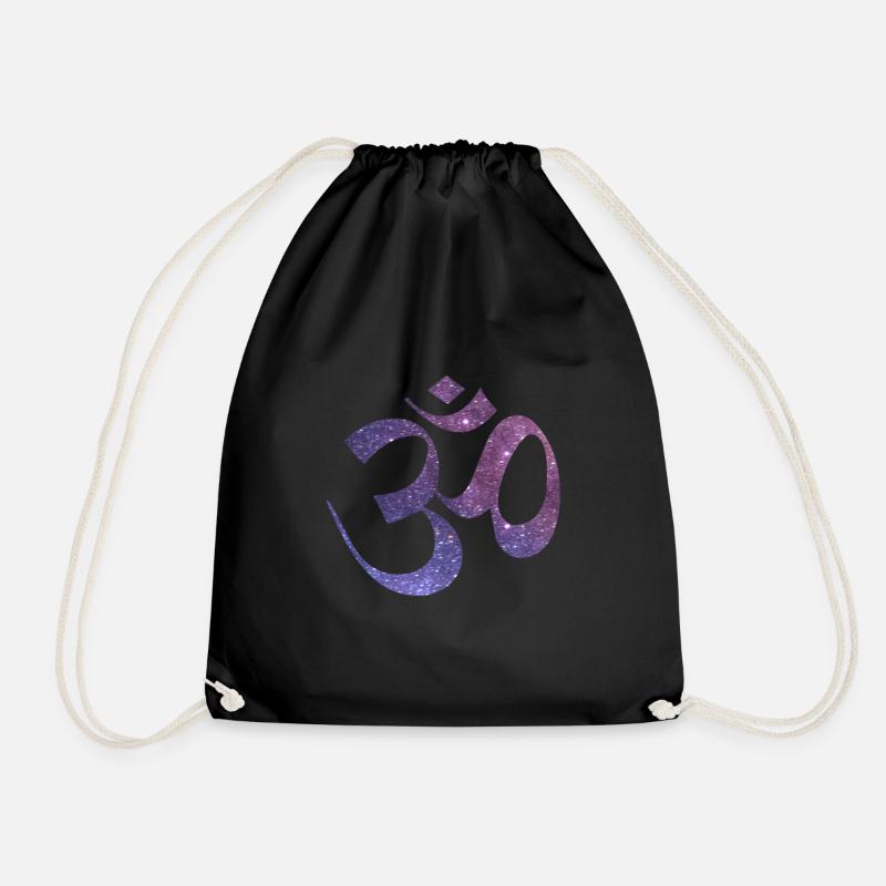 Goa Om Sign Gift - Drawstring Bag - black