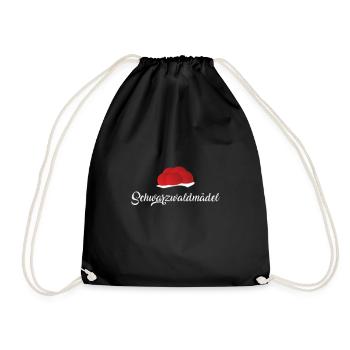 Schwarzwalddesign mit bollenhut geschenk - Turnbeutel - Schwarz - Vorne