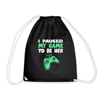 J'ai mis mon jeu en pause - Sac de sport léger - noir - Devant