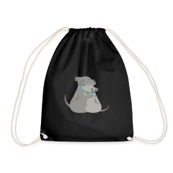 Chien câlin - Sac de sport léger - noir - Devant